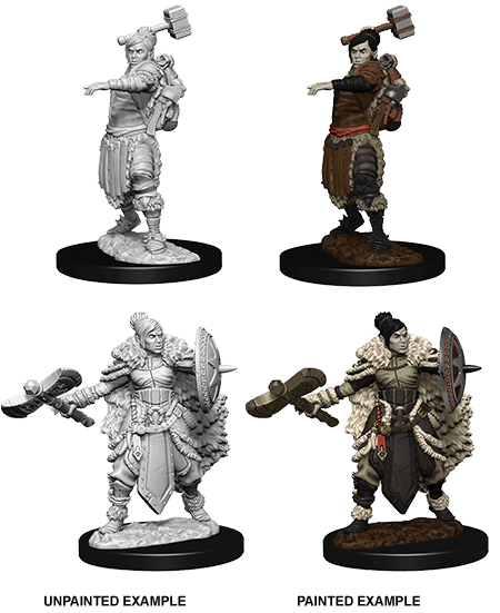 D&D: Nolzur's Marvelous Miniatures - Half-Orc Female Barbarian - 