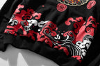 KH9060 Red Demon Embroidery Hoodie - Black / S