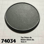 Reaper Miniatures: Round Plastic Gaming Base - 60mm (10) - 