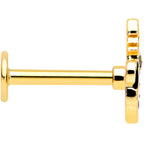 16G 5/16 Gold Tone Pumpkin Black Cat Halloween Labret Tragus