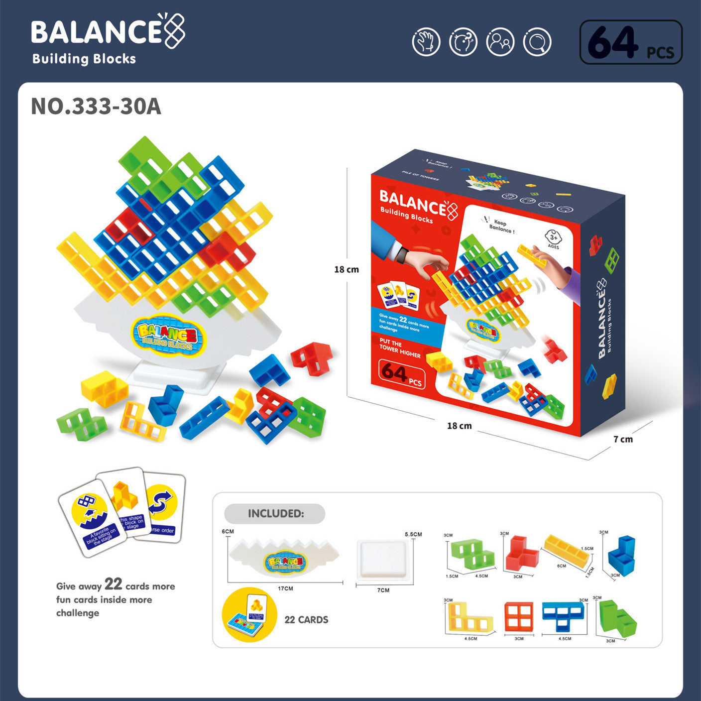 Balance Stacking Board Games Kids Adults Tower Block Toys For Family Parties Travel Games Boys Girls Puzzle Buliding Blocks Toy-DungeonDice1