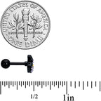 16G 1/4 Clear Gem Black Witch Hat Halloween Cartilage Tragus