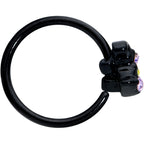 20G 5/16 Clear Gem Black Witch Hat Halloween Nose Hoop