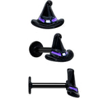 16G 5/16 Pink Gem Spider Witch Halloween Labret Tragus Set of 3