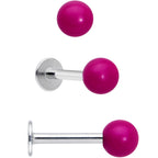 16G 5/16 Pink Gem Spider Witch Halloween Labret Tragus Set of 3