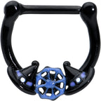 16G 5/16 Black Spider Web Witch Hat Halloween Cartilage Clicker