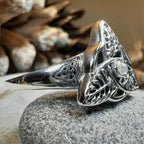 Oak Ash Thorn Moonstone Ring - 5
