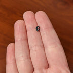 20G 1/4 Clear Red Gem Black Skull Halloween Nose Bone