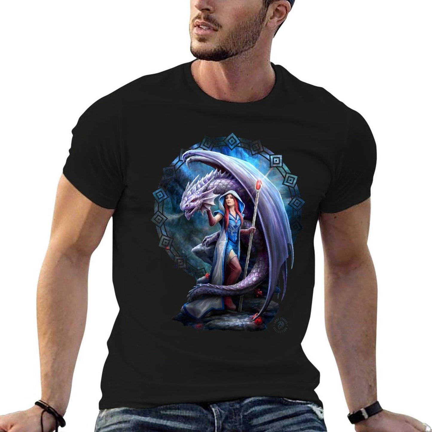 Dragon Mage Fantasy Anne Stokes Collection  Durable T-Shirt