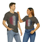 Red, White, and Blue Ombre Ornamental Dice Shirt - Army / S