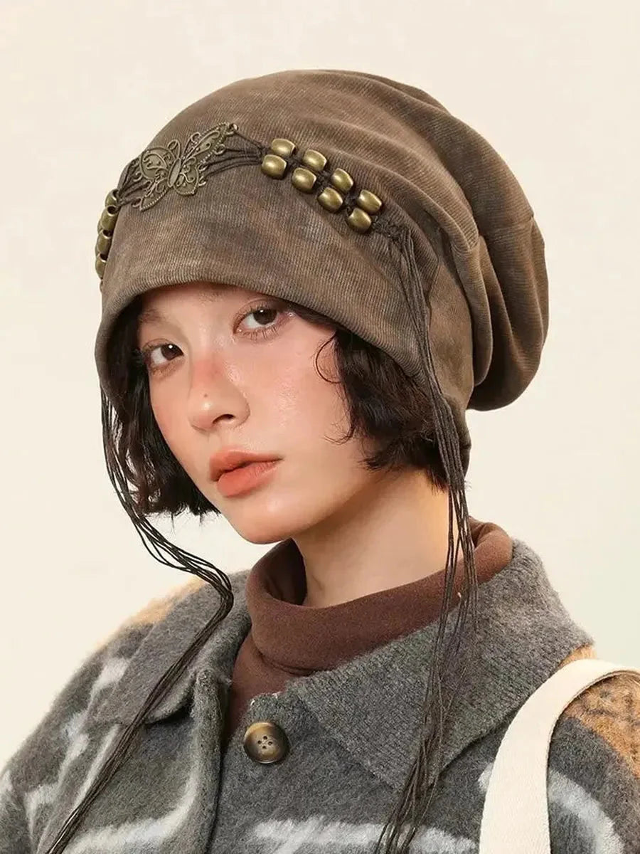 'Adventurer' Wasteland Punk Butterfly Tassel Hat