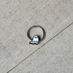 16G 3/8 White Ghost Glow in the Dark Halloween Hinged Segment Ring