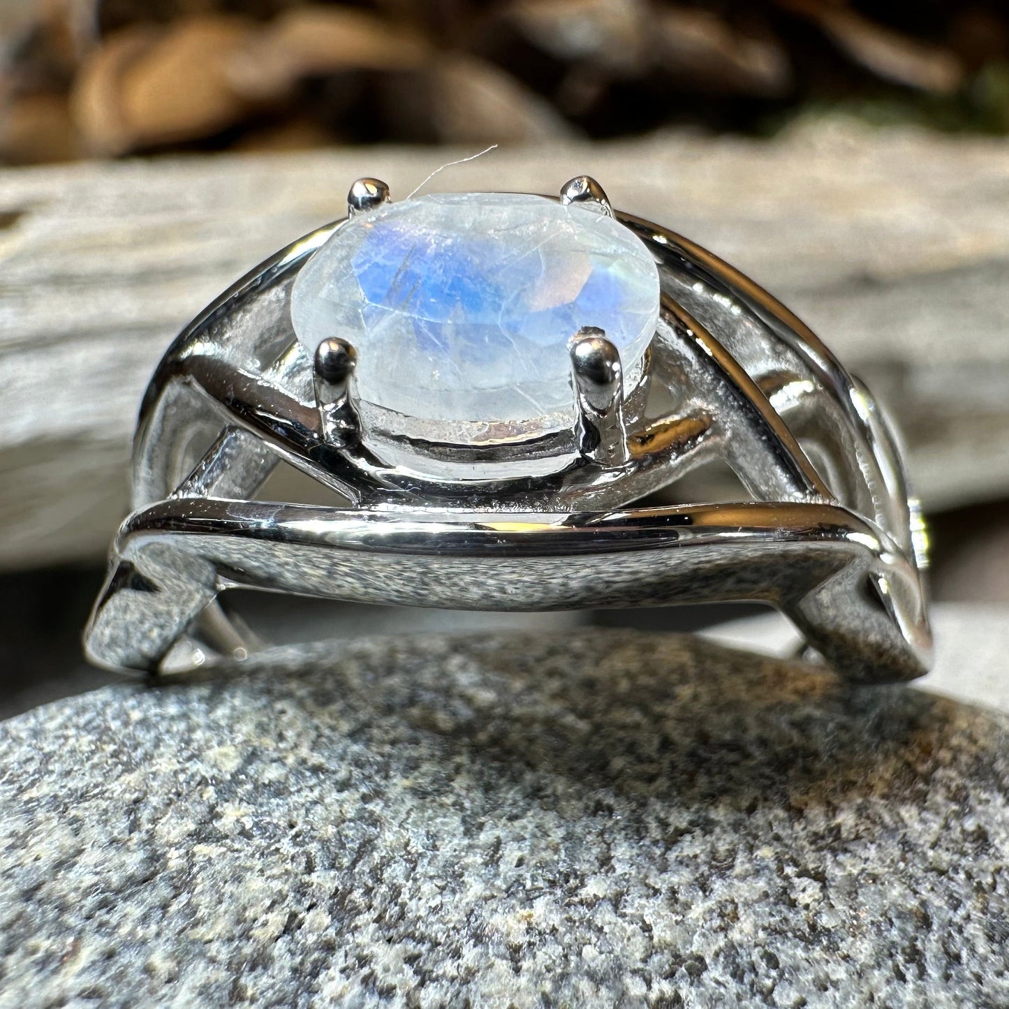 Blue Topaz Celtic Knot Ring