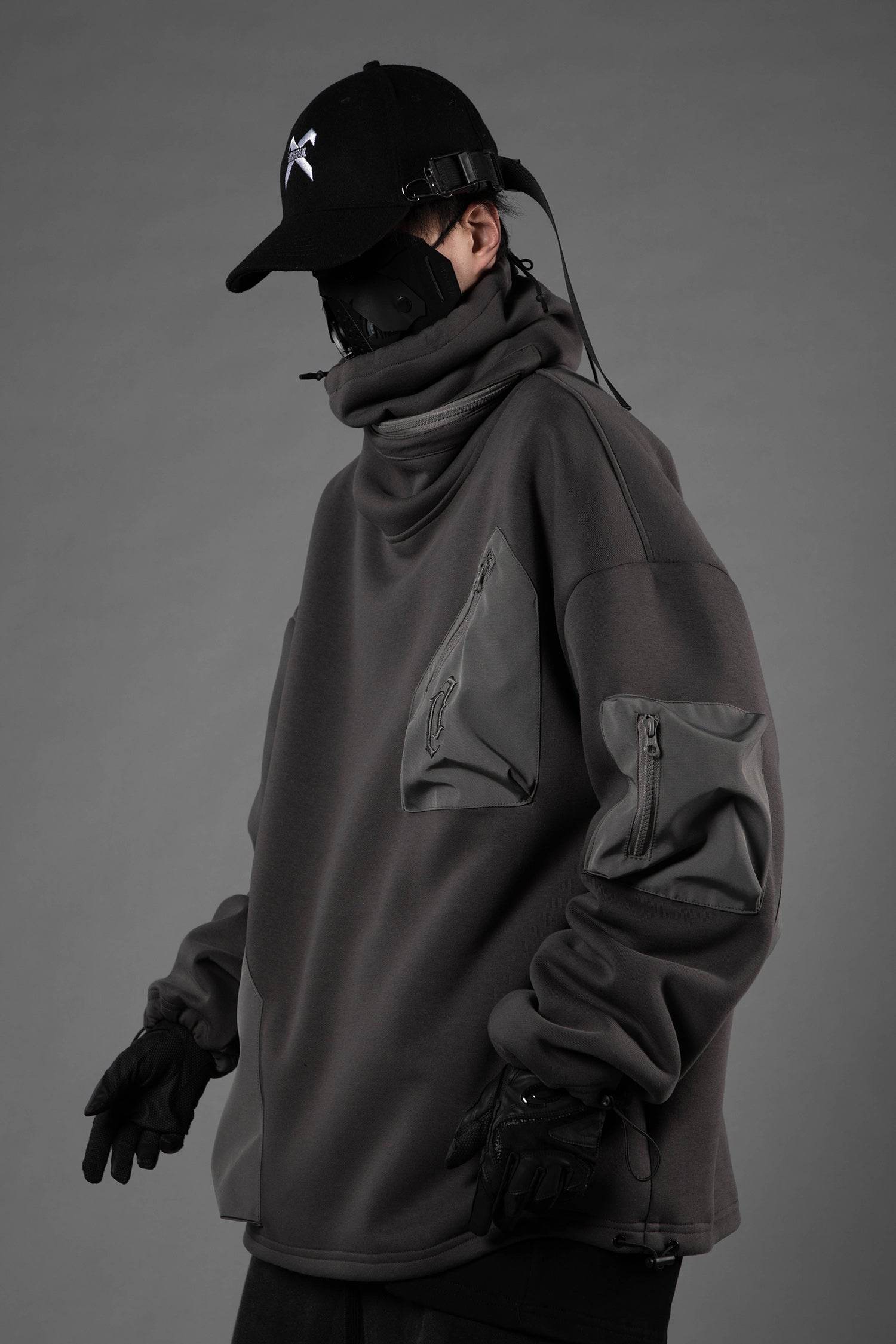 HiH33 Grey Utility Hoodie - Grey / M