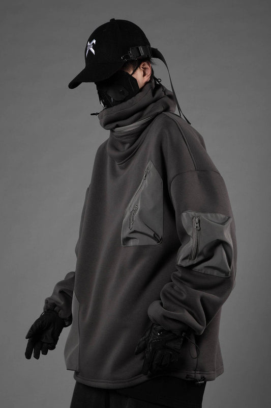 HiH33 Grey Utility Hoodie - Grey / M