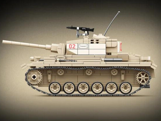 WWII - German Panzer 3 Battle Tank - Mil-Blox