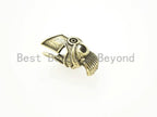 Antique Silver/Gold/Copper Spartan Helmet Bead, For 550 Paracord Survival Bracelet Keychains Making, Men's Bracelet DIY, 12x25mm, sku#Y93