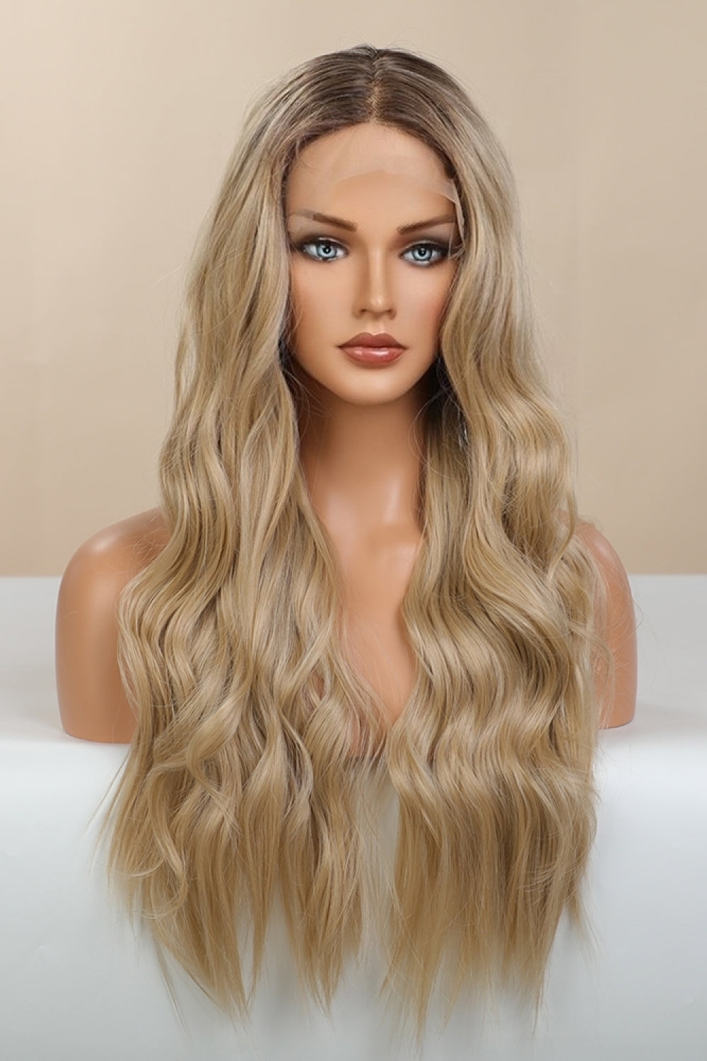 13*2" Lace Front Wigs Synthetic Long Wave 26'' 150% Density