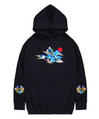 KH9232 Mountains Embroidery Hoodie - Black / S