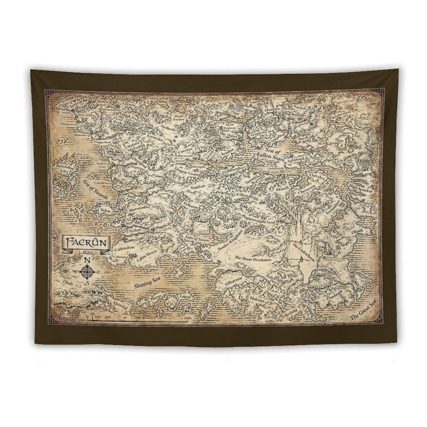 Annotated Map Of Faerun Tapestry