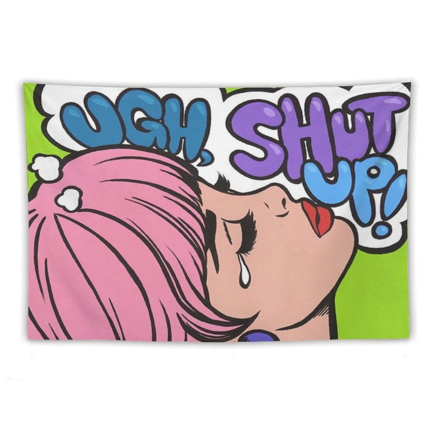 Ugh, Shut Up! Crying Comic Girl Tapestry