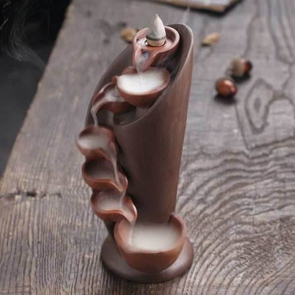 SpaceKeeper Waterfall Backflow Incense Burner - Blue