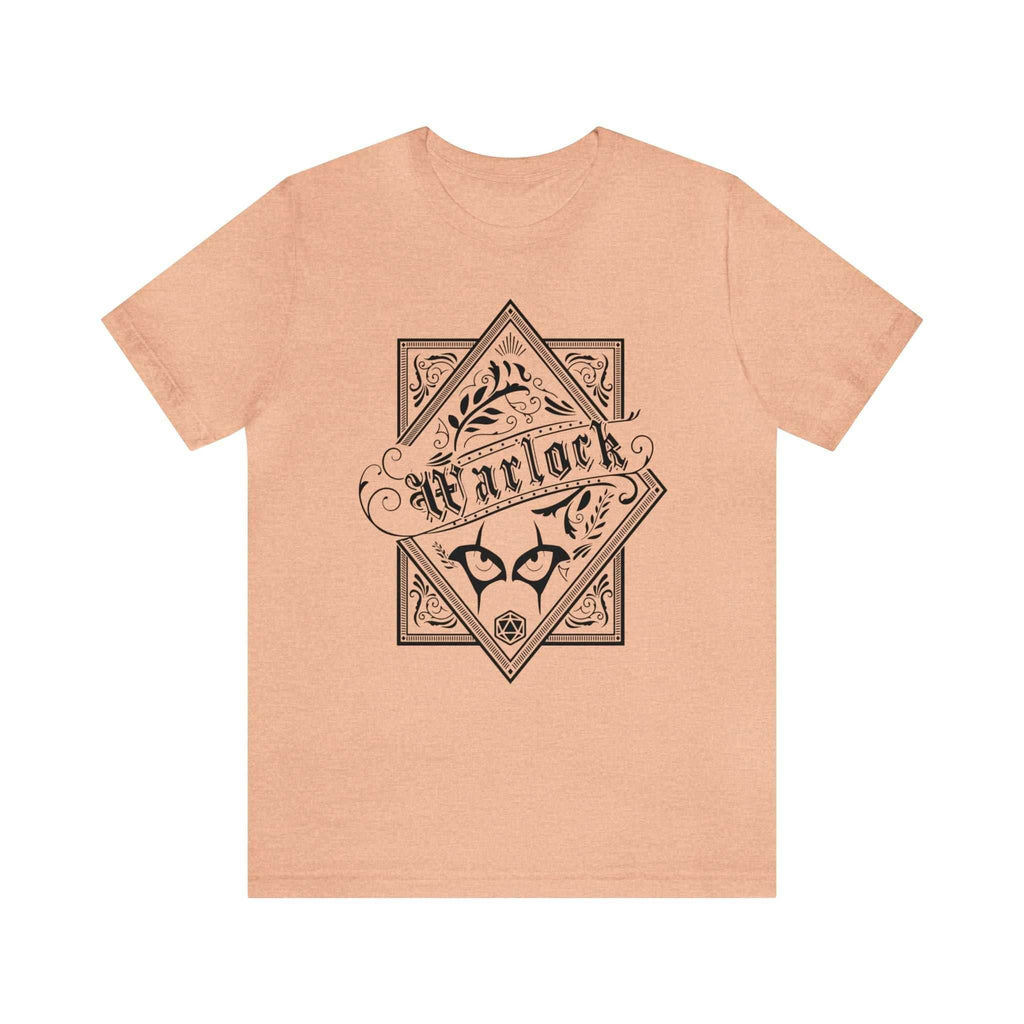 Warlock Class Shirt - Heather Peach / S