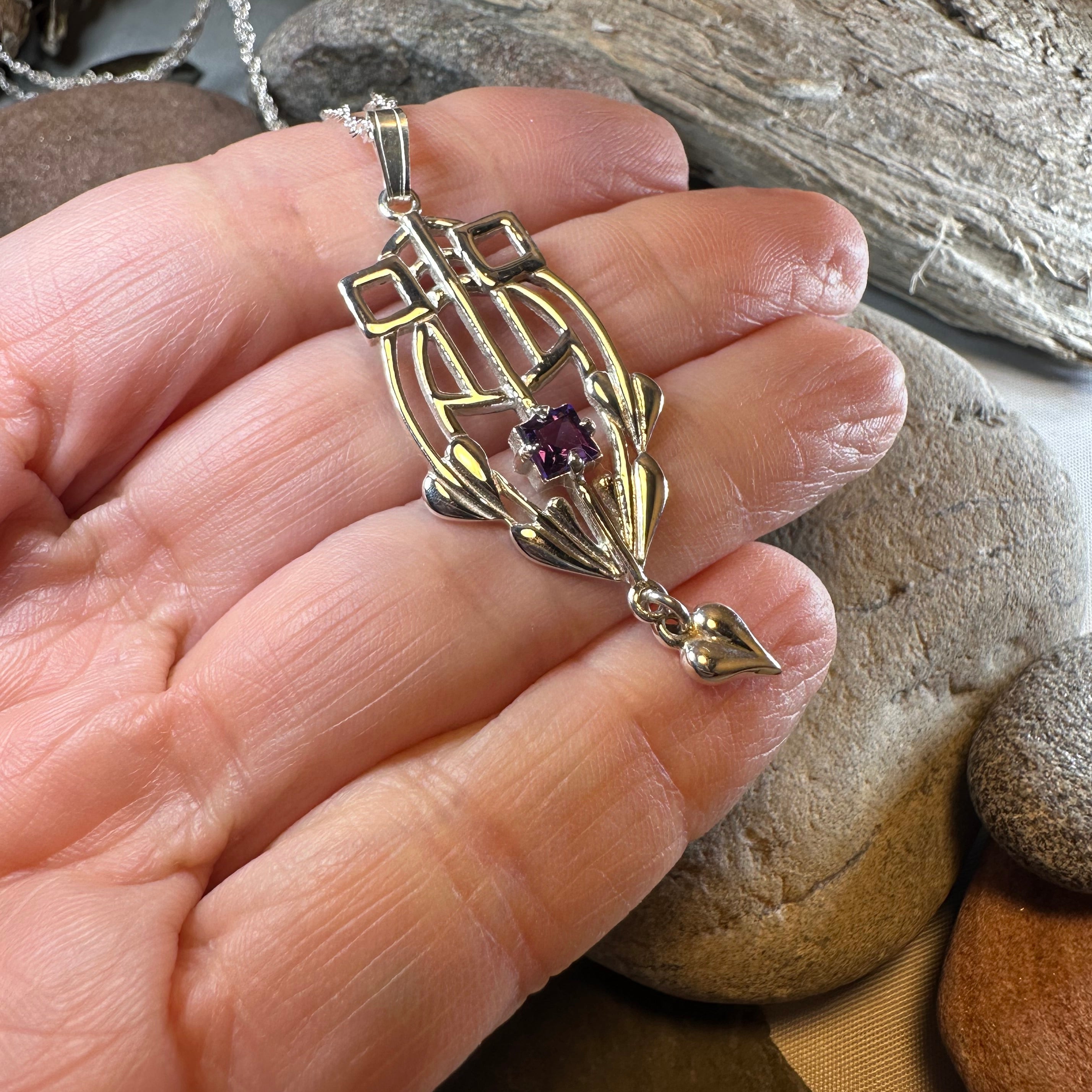 Scottish Mackintosh Thistle Necklace
