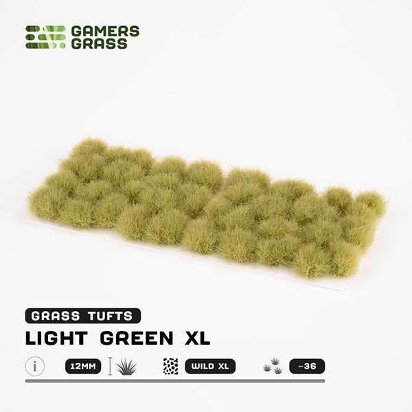 Gamers Grass Tufts: Light Green XL 12mm- Wild XL - 