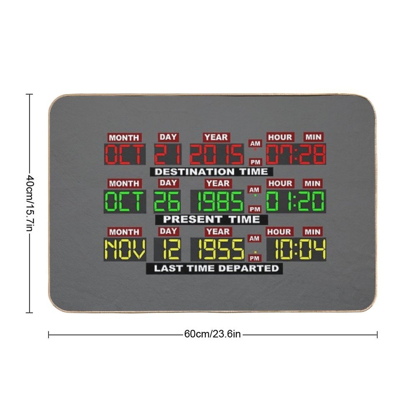 TIME CIRCUITS ON!  Slip-Resistant Bath Mat