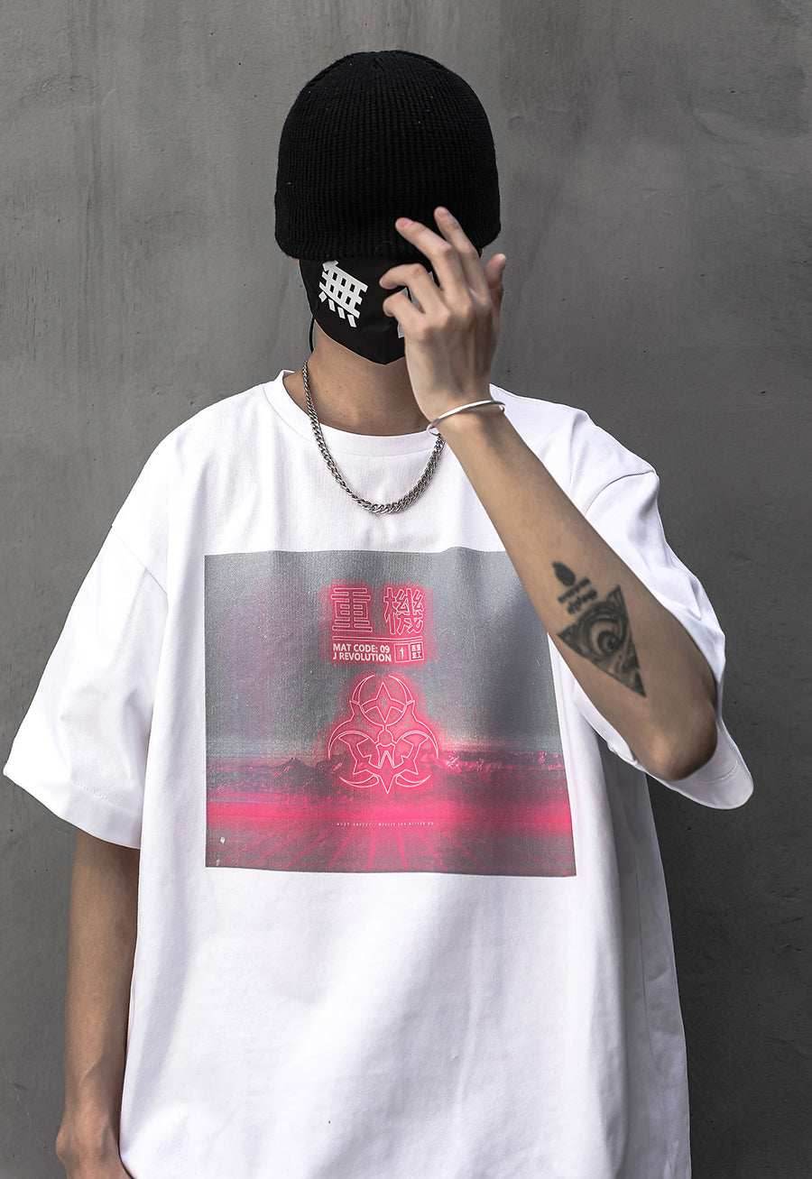 HiT19 Atom Bomb Faded Tee - White / M