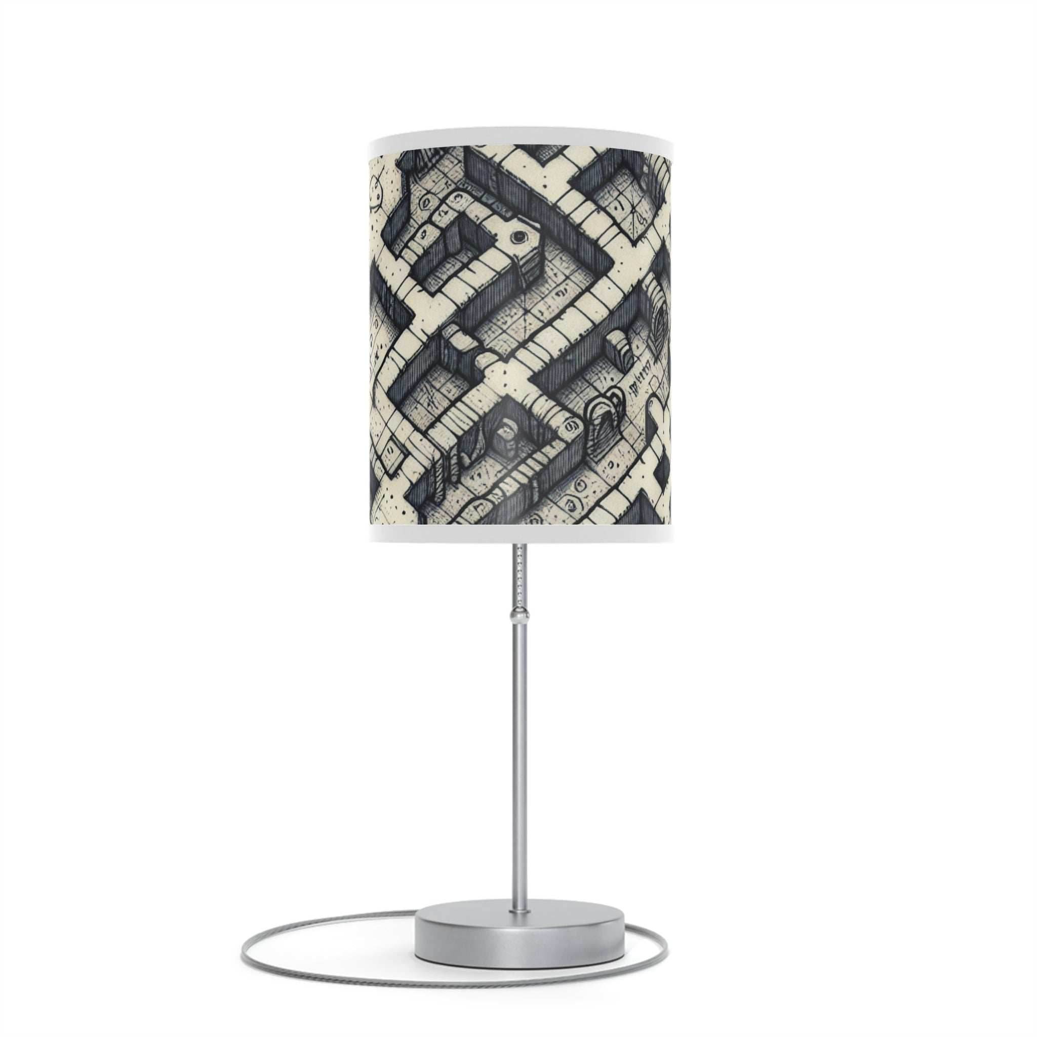 Dungeon map. Lamp on a Stand, US|CA plug - White / Silver / One size