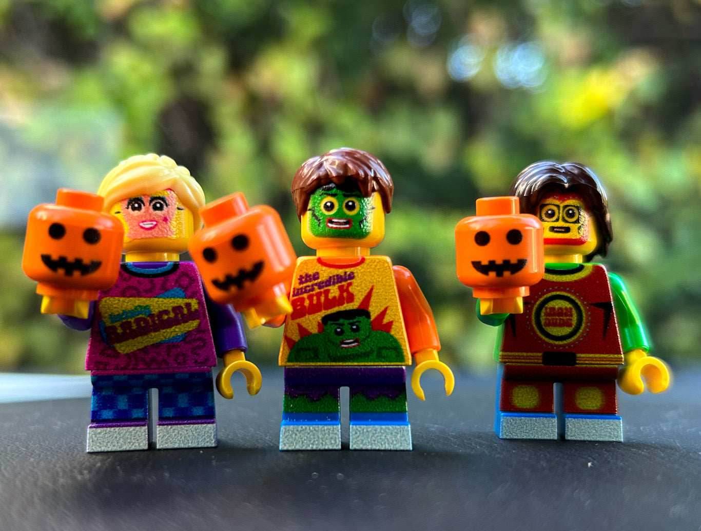 Set of 3 Kids Trick-or-Treating on Halloween Minifig Collection - 