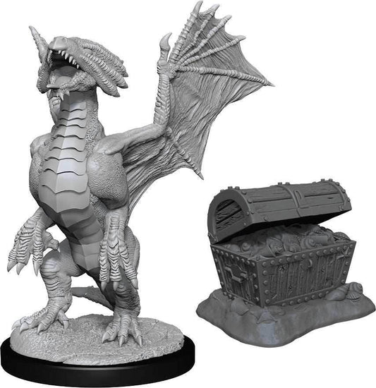 D&D: Nolzur's Marvelous Miniatures - Bronze Dragon Wyrmling & Pile of Sea found Treasure - 