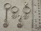 Witchy Pentacle Zipper Pull Bag Charm Keychain
