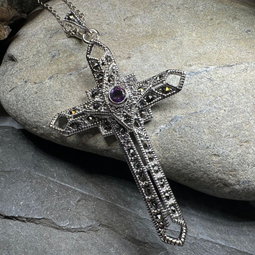 Open Weave Celtic Cross Necklace