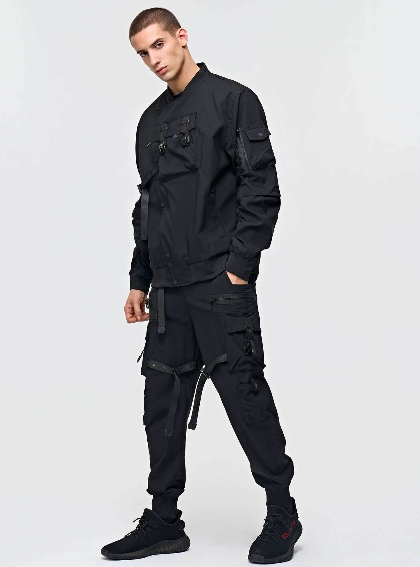 APP172 Black Techwear Pants - Black / S