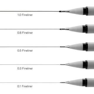 Winsor & Newton: Fineliner - Black 0.1 - 