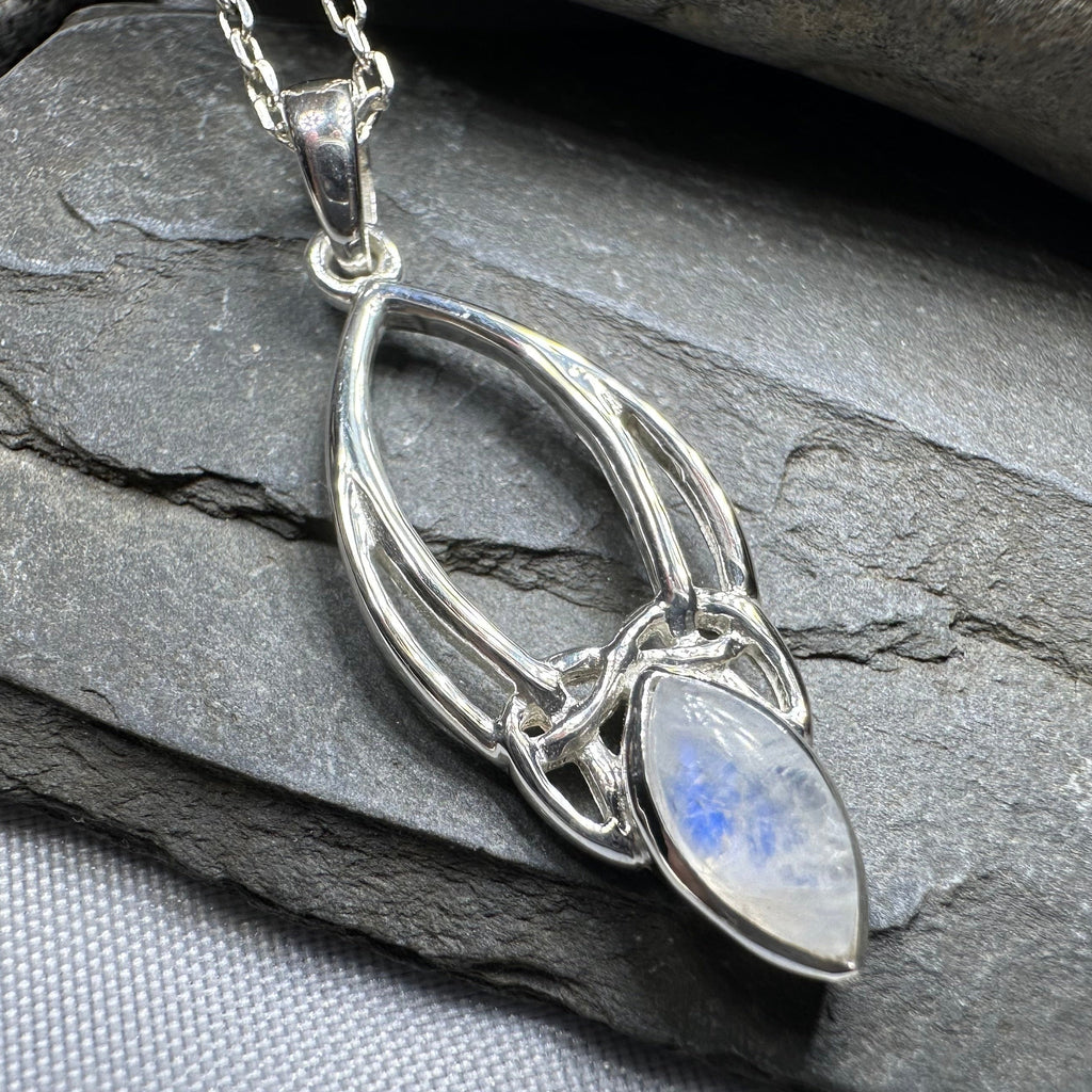 Moonstone Trinity Knot Necklace