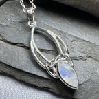 Moonstone Trinity Knot Necklace