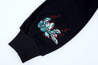 KH9033 Blue Kirin Embroidery Hoodie - Black / S