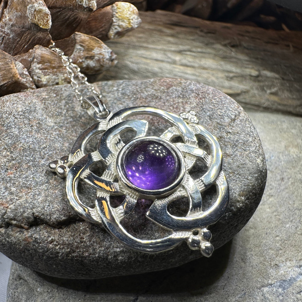 Kyrie Amethyst Celtic Knot Necklace