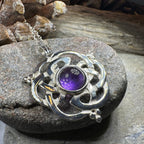 Kyrie Amethyst Celtic Knot Necklace