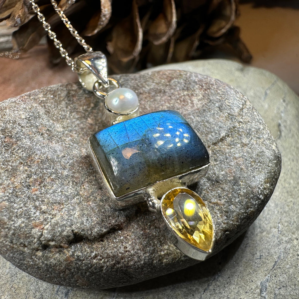 Galaxy Blue Labradorite Necklace
