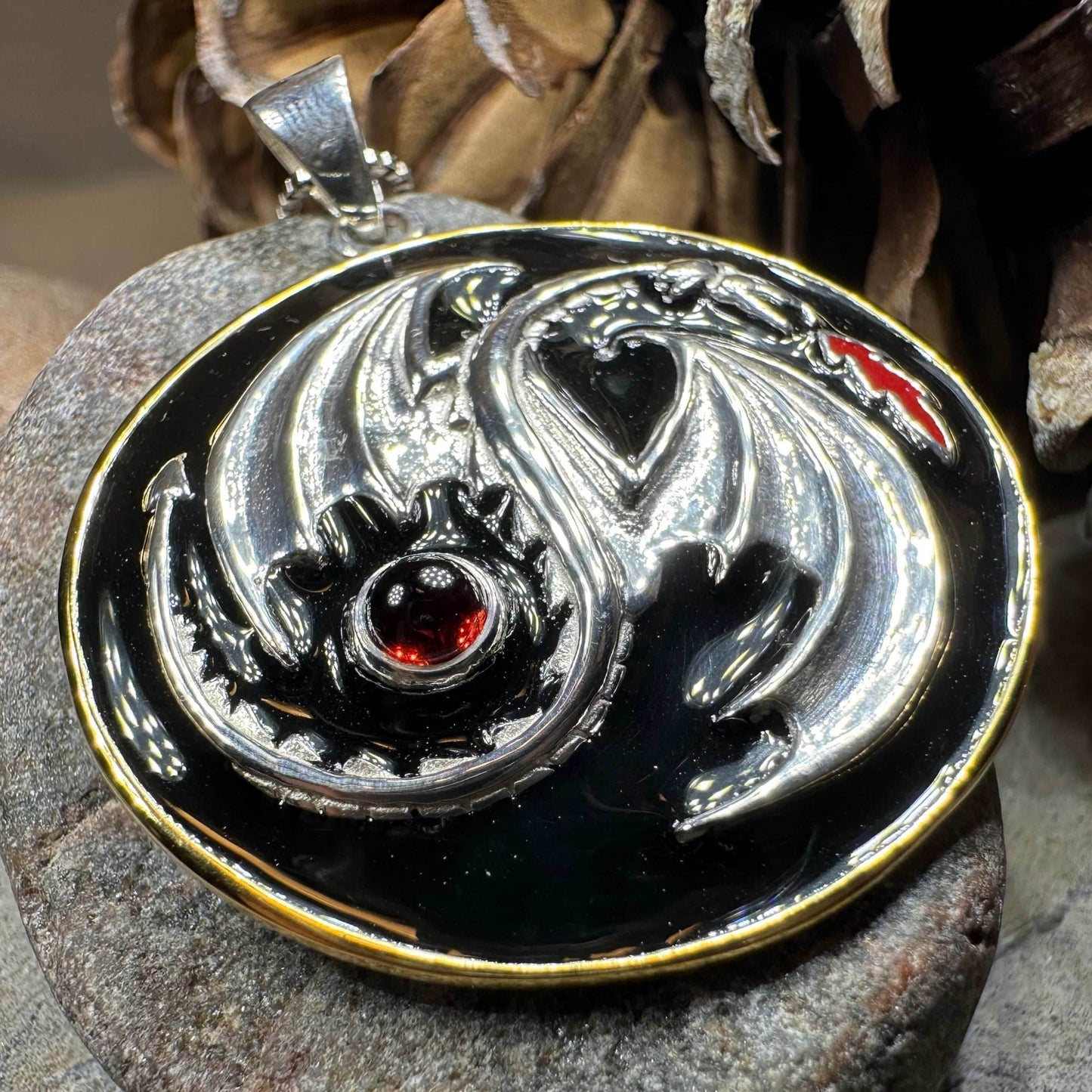 Dragon Yin Yang Necklace - 18