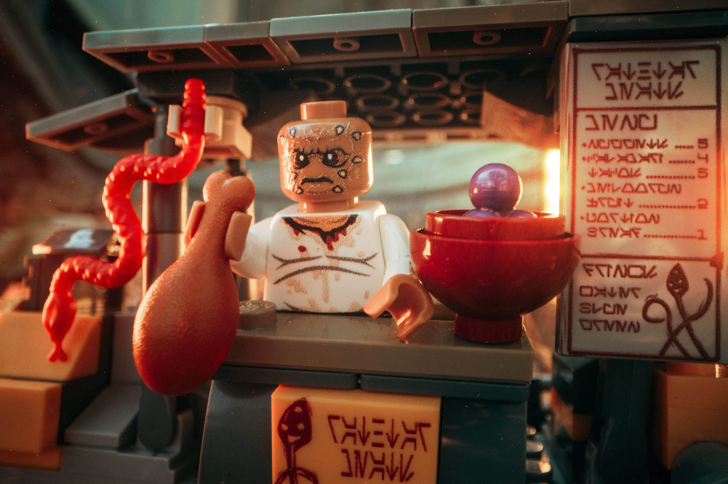 SW Rathtar Meat Food Skiff Set made using LEGO parts - B3 Customs - 