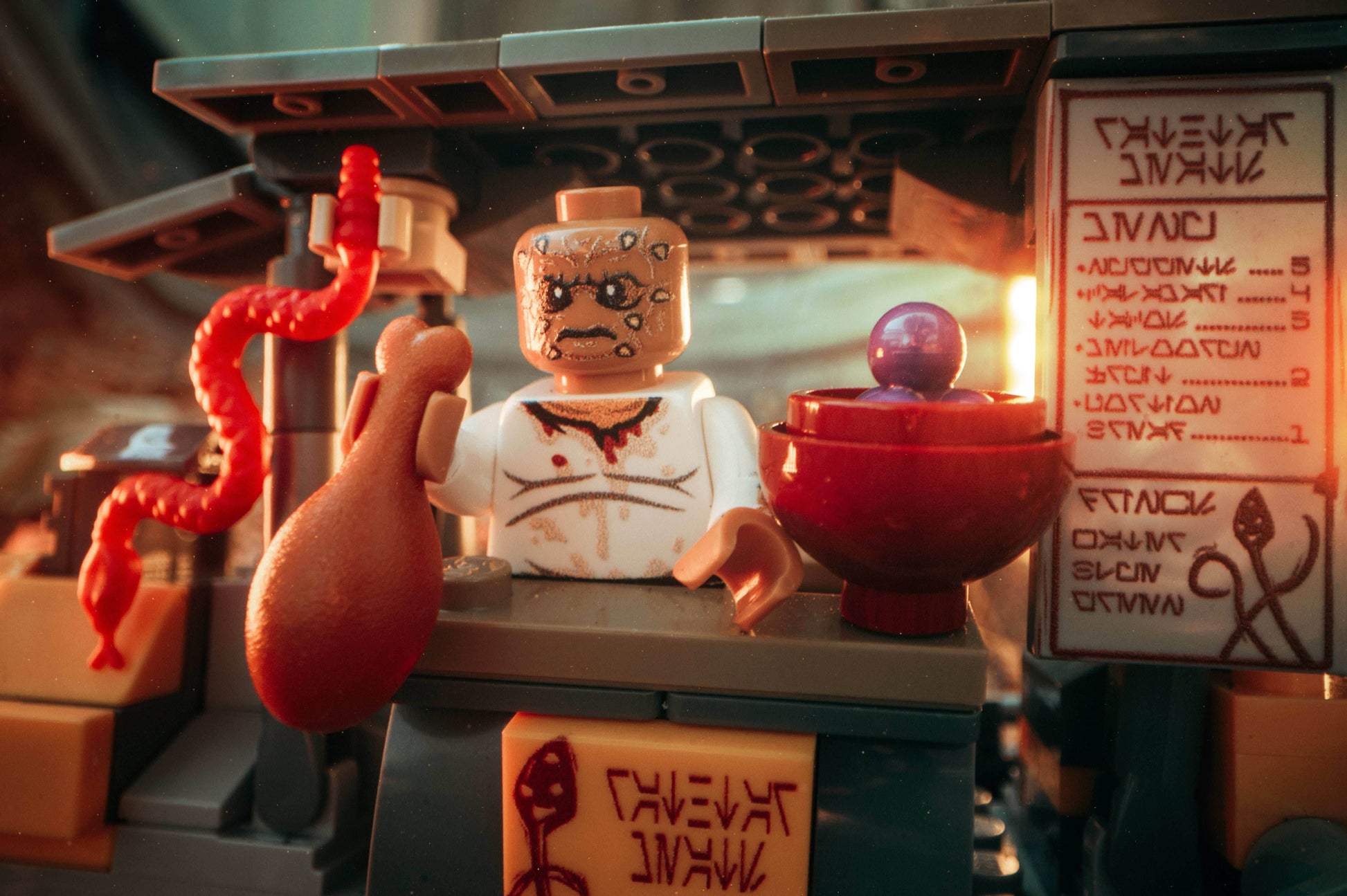 SW Rathtar Meat Food Skiff Set made using LEGO parts - B3 Customs - 