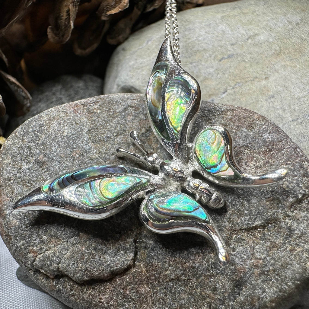 Brooke Butterfly Necklace - abalone shell