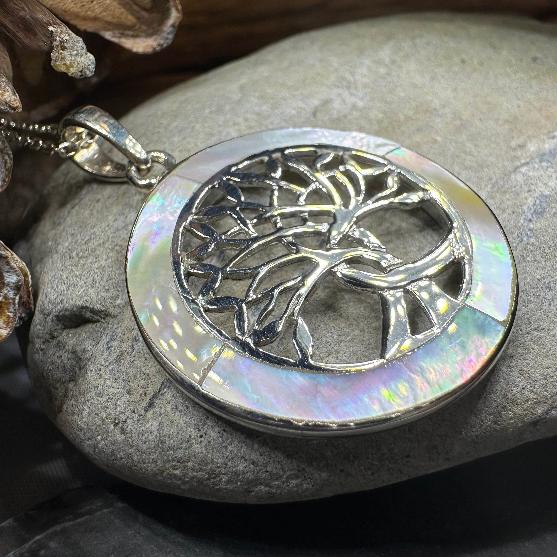 Carmina Tree of Life Shell Necklace - Abalone Shell