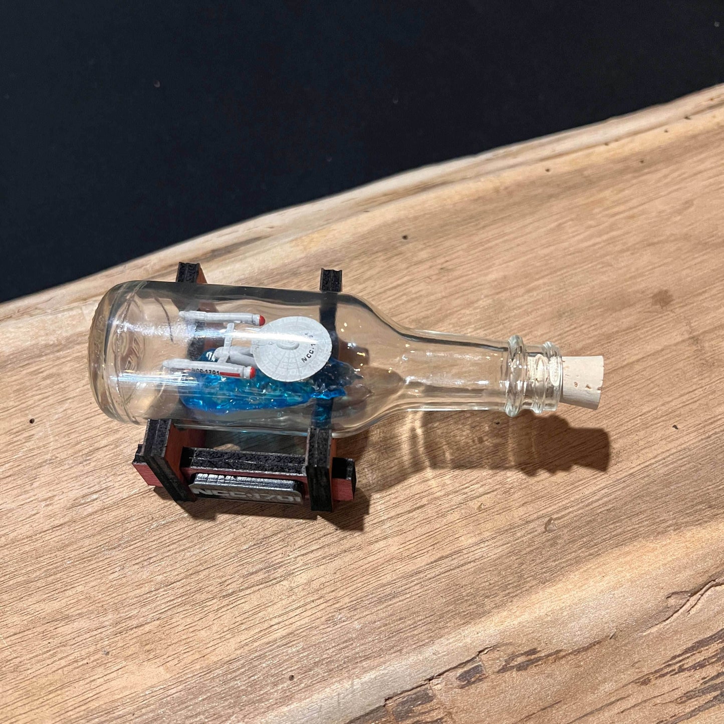 Star Trek USS Enterprise NCC-1701 in a Shot Bottle - 